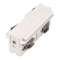 EUTRAC, connecteur droit, intérieur, pour rail 3 allumages en saillie, blanc