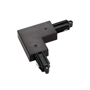 Connecteur d'angle pour rail 1 allumage 16A max, noir, terre extérieure|SLV-DC5143050