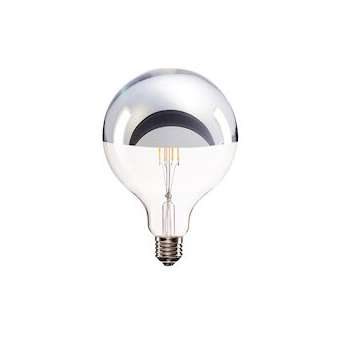 Source LED G125, chrome, E27, 7W, 2700K, tête miroir|SLV-DC51001357