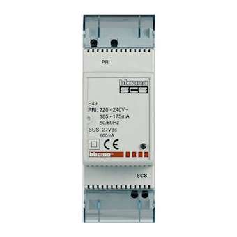 Alimentation modulaire MyHOME_Up 0,6A - 2 modules - 230V~ et 27V|Bticino-TICE49