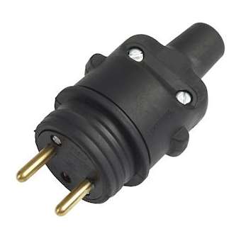 Fiche caoutchouc 16 A 2P + T sortie droite|Bizline-BIZ700930