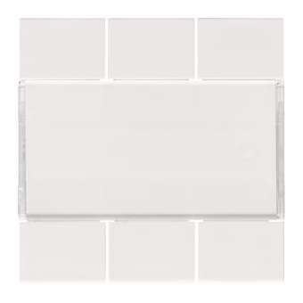 Enjoliveur 6 boutons poussoirs KNX gallery pure|Hager-HAGWXE306B