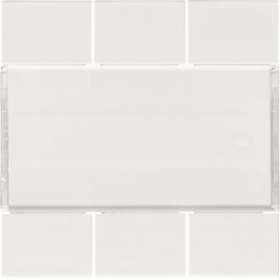 Enjoliveur 6 boutons poussoirs KNX gallery pure|Hager-HAGWXE306B