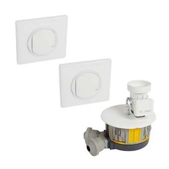 Kit avec 1 DCL radio complet + 2 commandes Céliane sans fil - blanc|Legrand-LEG088561