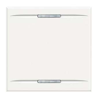 Manette Axolute neutre type bascule 2 modules - White|Bticino-TICHD4911M2