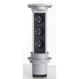 Versapull - tour multiprise extractible 3 prises - diamètre 80mm|Xeta premium-XET110003