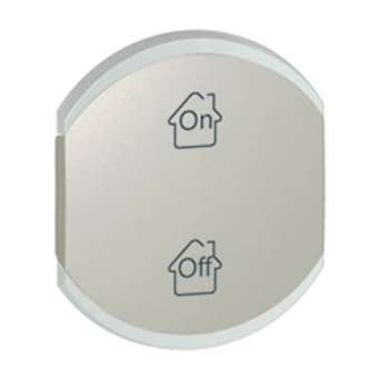 Enjoliveur double Céliane marquages GEN, ON et OFF - titane|Legrand-LEG068458
