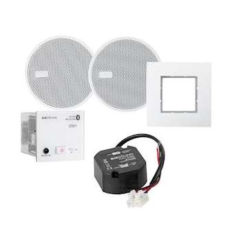 Module recepteur audio Bluetooth blanc avec 2 H.P blanc 2,5'|Xeta premium-XET52908