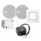 Module recepteur audio Bluetooth blanc avec 2 H.P blanc 2,5'