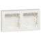 Cadre saillie 2 postes Appareillage saillie blanc