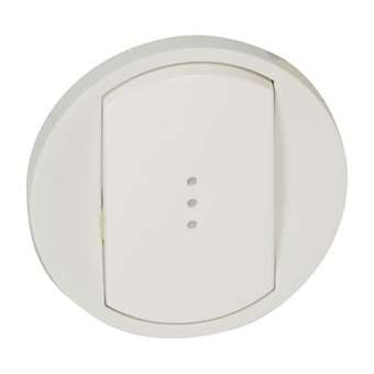 Enjoliveur large Céliane pour toutes commandes d'éclairage standard - Blanc|Legrand-LEG068003