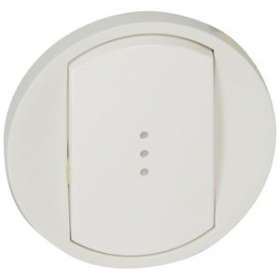 Enjoliveur large Céliane pour toutes commandes d'éclairage standard - Blanc|Legrand-LEG068003