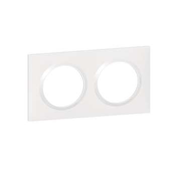 Plaque carrée dooxie 2 postes finition Blanc|Legrand-LEG600802