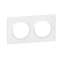 Plaque carrée dooxie 2 postes finition Blanc