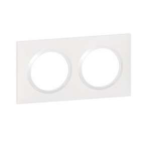 Plaque carrée dooxie 2 postes finition Blanc|Legrand-LEG600802