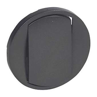 Enjoliveur large Céliane interrupteur, va-et-vient ou poussoir Soft - graphite|Legrand-LEG067901