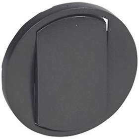 Enjoliveur large Céliane interrupteur, va-et-vient ou poussoir Soft - graphite|Legrand-LEG067901