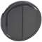 Enjoliveur large Céliane double interrupteur, va-et-vient ou poussoir - graphite