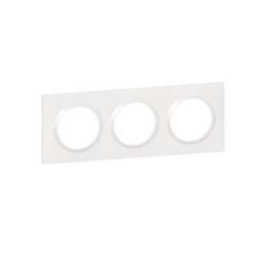 Plaque carrée dooxie 3 postes finition Blanc|Legrand-LEG600803