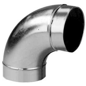 Coude mâle/mâle à 90DEG acier galvanisé diamètre de raccordement 125 mm|S&P France ( Unelvent )-UNE864282