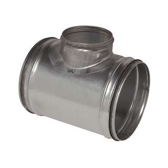 Té équerre galvanisé à joint - Diamètre 125/125 mm|Aldes-ALD11098002