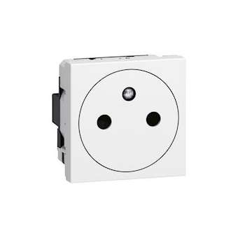 Prise 2P+T Surface Mosaic 2 modules avec connexion bornes automatiques - blanc|Legrand-LEG077111L