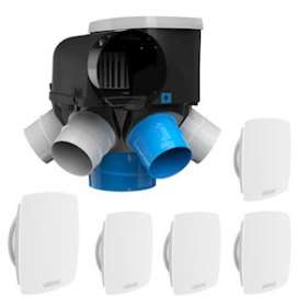 Kit Autocosy iH VMC auto intelligente 6 sanitaires (5 bouches line)|Atlantic clim ventil-ELG412289
