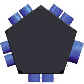 Plénum iso insufflation 8 piquages D 80 mm, 1 raccord D 125 mm et D 150/160 mm|S&P France ( Unelvent )-UNE890031