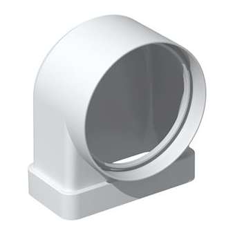 Coude mixte PVC Rigide section rectangulaire 55 x 220|S&P France ( Unelvent )-UNE833618