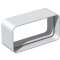 Manchon droit PVC, rectangulaire 55 x 220 mm/circulaire D 125 mm, gamme TUBPLA