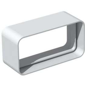 Manchon droit PVC, rectangulaire 55 x 220 mm/circulaire D 125 mm, gamme TUBPLA|S&P France ( Unelvent )-UNE833658