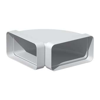 Coude 90DEG horizontal PVC rigide, rectangulaire 55 x 220 mm, gamme TUBPLA|S&P France ( Unelvent )-UNE833637