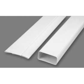 Conduit rectangulaire PVC rigide 40 x 110 mm, équivalent D 80 mm, long 1,5 m|S&P France ( Unelvent )-UNE832100