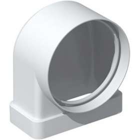 Coude mixte PVC Rigide section rectangulaire 55 x 110|S&P France ( Unelvent )-UNE833644