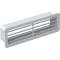 Grille extérieure PVC rigide, rectangulaire 55 x 220 mm, gamme TUBPLA