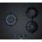 TABLE GAZ 60CM 2F+WOK VERRE NOIR
