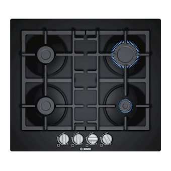 TABLE GAZ 60CM 4FOY VERRE NOIR|Bosch menager pose enc.-B6SPNP6B6B90