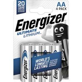 Pile Ultimate Lithium AA x 4 pour une haute puissance longue duree|Energizer france-RSN262643