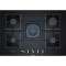 TABLE GAZ 75CM 4F+WOK FLAMESL VERRE NOIR