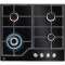 série 600 PRO GasOnGlass line table 590mm dessus verre 4 foyers gaz noir