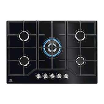 série 600 GasOnGlass line table 740mm dessus verre 5 foyers gaz noir 3 grilles|Electrolux encastrable-A6TKGG75362K