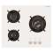 Table verre gaz 60 cm - 3 foyers dont 1 triple couronne - 6,15 kW - Manettes