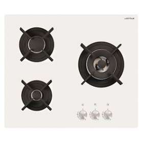 Table verre gaz 60 cm - 3 foyers dont 1 triple couronne - 6,15 kW - Manettes|Airlux-ALXAV635HWH