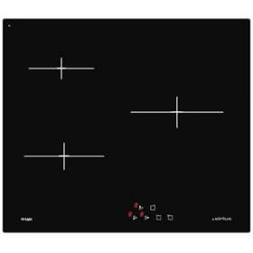 Table vitrocéramique 60 cm - 3 Hi-Light - 5,3kW - Commandes sensitives frontales|Airlux-ALXATHD63BK