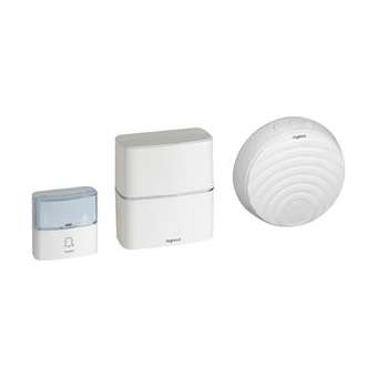 Kit carillon radio sans fil Sérénité double à piles - blanc|Legrand-LEG094272