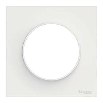 Odace Styl, plaque Blanc 1 poste|Schneider Electric-SCHS520702