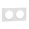 Odace Styl, plaque Blanc 2 postes horizontaux ou verticaux entraxe 71mm
