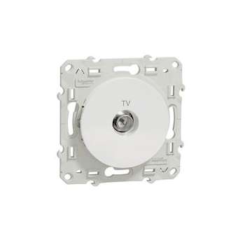 Odace - Prise TV simple blanche (RAL 9003) - Fixation par vis|Schneider Electric-SCHS520445