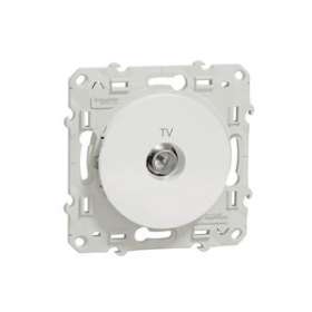 Odace - Prise TV simple blanche (RAL 9003) - Fixation par vis|Schneider Electric-SCHS520445