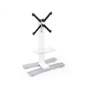 WIIL - 1050L Blanc colonne TV mobile + tablette, gestion des câbles incluse|Erard-EAD039021